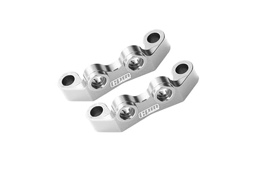 Aluminium 7075 Alloy Front & Rear Upper Arm Bulk for Tamiya 1/10 RC Car TT02 Upgrade Parts - Silver von GPM Racing