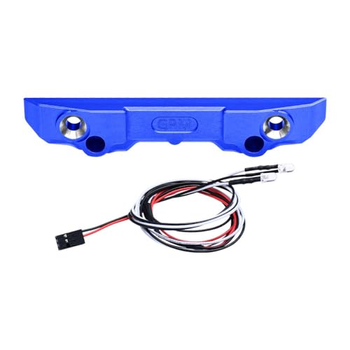 Aluminium 7075 Alloy Rear Bumper with LED Lights for Traxxas 1/16 Mini Maxx 4WD RTR Brushless Monster Truck 107154-1 Upgrades - Blue von GPM Racing