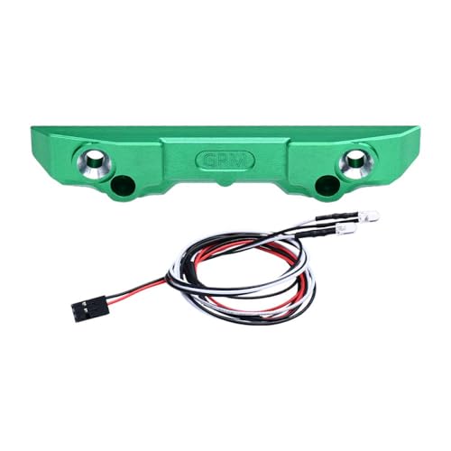 Aluminium 7075 Alloy Rear Bumper with LED Lights for Traxxas 1/16 Mini Maxx 4WD RTR Brushless Monster Truck 107154-1 Upgrades - Green von GPM Racing