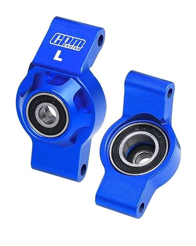 Aluminium 7075 Alloy Rear Hub Stub Axle Carriers with Oversize Bearing for Traxxas 1/16 Mini Maxx 4WD RTR Brushless Monster Truck 107154-1 Upgrades - Blue von GPM Racing