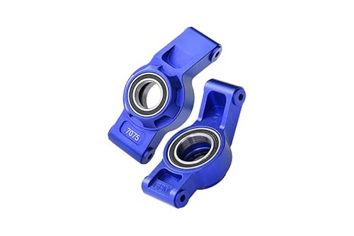 Aluminium 7075 Alloy Rear Hub Stub Axle Carriers with Three Oversize Bearing for Traxxas 1:5 XRT 8S / X Maxx 6S 8S / X Maxx Ultimate 8S / XRT Ultimate 8S Upgrades - Blue von GPM Racing