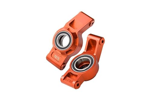 Aluminium 7075 Alloy Rear Hub Stub Axle Carriers with Three Oversize Bearing for Traxxas 1:5 XRT 8S / X Maxx 6S 8S / X Maxx Ultimate 8S / XRT Ultimate 8S Upgrades - Orange von GPM Racing