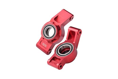 Aluminium 7075 Alloy Rear Hub Stub Axle Carriers with Three Oversize Bearing for Traxxas 1:5 XRT 8S / X Maxx 6S 8S / X Maxx Ultimate 8S / XRT Ultimate 8S Upgrades - Red von GPM Racing