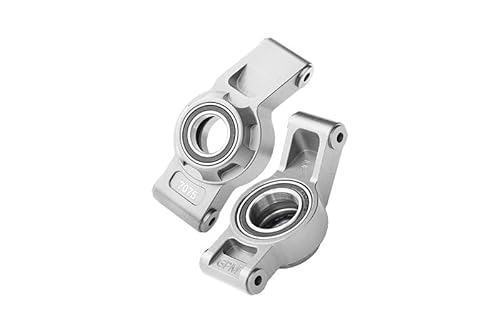 Aluminium 7075 Alloy Rear Hub Stub Axle Carriers with Three Oversize Bearing for Traxxas 1:5 XRT 8S / X Maxx 6S 8S / X Maxx Ultimate 8S / XRT Ultimate 8S Upgrades - Silver von GPM Racing