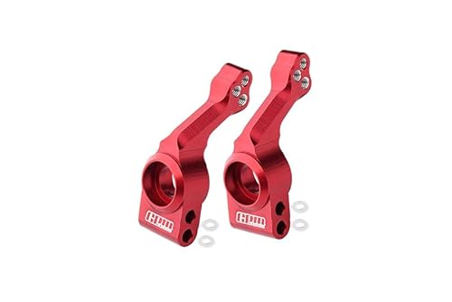 Aluminium 7075 Alloy Rear Stub Axle Carriers for Traxxas 1:10 Slash Pro 2WD / F-150 SVT Raptor/Fiesta ST Rally/Rustler 4X4 / Hoss 4X4 / Slash 4X4 / Stampede 4X4 Upgrade Parts - Red von GPM Racing