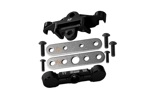 Aluminium 7075 Alloy Rear Tie Bar Mounts & Suspension Pin Retainers for Traxxas 1:8 6S MAXX SLASH-102076-4/1:10 4WD MAXX-89076-4/1:10 MAXX with WideMAXX Monster Truck-89086-4 Upgrades - Black von GPM Racing