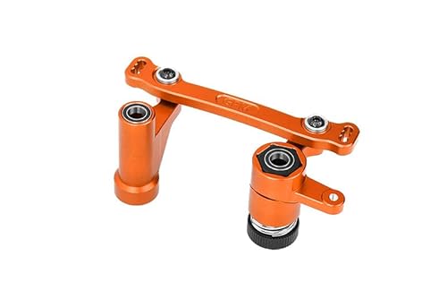 Aluminium 7075 Alloy Steering Bellcrank Set For LOSI 1/6 8IGHT-X Super Lasernut Brushless Buggy-LOS04019 / 1:8 8IGHT-XE Sensored Buggy-LOS04018 / 8IGHT-XTE Sensored Truggy-LOS04020 Upgrades - Orange von GPM Racing