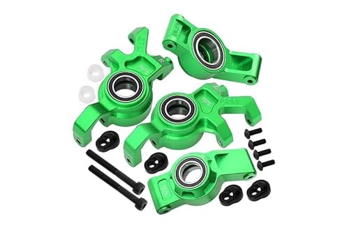 Aluminium 7075 Front Oversized Steering Blocks & Rear Hub Stub Axle Carriers with Three Oversize Bearing for Traxxas 1:5 X Maxx 6S 8S / XRT 8S / X Maxx Ultimate 8S / XRT Ultimate 8S Upgrades - Green von GPM Racing