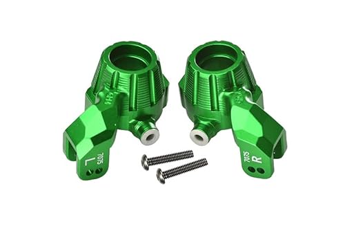 Aluminium 7075-T6 Front Knuckle Arms Steering Blocks for Traxxas 1:10 4WD MAXX 89076-4 / 4WD MAXX with WideMAXX 89086-4/1:8 4WD Maxx Slash 6S 102076-4 Upgrades - Green von GPM Racing