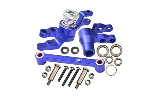 Aluminium 7075-T6 Front Steering Assembly for Traxxas 1:10 4WD MAXX 89076-4 / 4WD MAXX with WideMAXX 89086-4/1:8 4WD Maxx Slash 6S 102076-4 Upgrades - Blue von GPM Racing