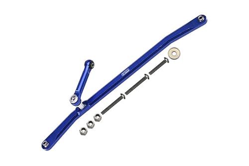 Aluminium Front Steering Tie Rods For Losi 1:8 LMT 4WD Solid Axle Monster Truck LOS04022 / LMT Mega Truck LOS04024 / LMT Grave Digger / Son-uva Digger LOS04021 / TLR Tuned LMT Kit LOS04027 - Blue von GPM Racing