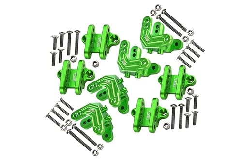 Aluminum Upgrade Combo Set C (F&R Shock Mounts + Lower Shock Mounts) For Losi 1:8 LMT Solid Axle Monster Truck LOS04022 / Mega Truck Brushless LOS04024 / Grave Digger / Son-uva Digger LOS04021 - Green von GPM Racing