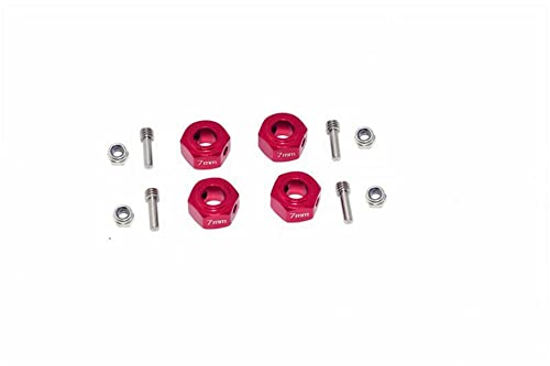 GPM Aluminium Hex Adapter 12x7mm rot (4 Stk.) ARRMA Granite, Big Rock, Senton von GPM Racing