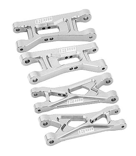 GPM Racing 7075 Alloy Front & Rear Lower Arms Aluminium Upgrade Combo for LOSI 1/24 Micro-B 2WD Buggy RTR-LOS00007 - Silver von GPM Racing