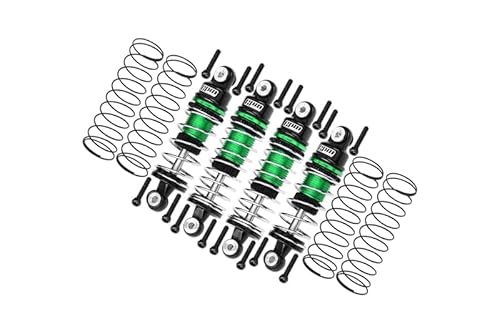 GPM Racing Aluminium 6061 Alloy Front (32mm) & Rear (36mm) Shock Set for LOSI 1/24 Micro-B 2WD Buggy RTR-LOS00007 Upgrade Parts - Green von GPM Racing