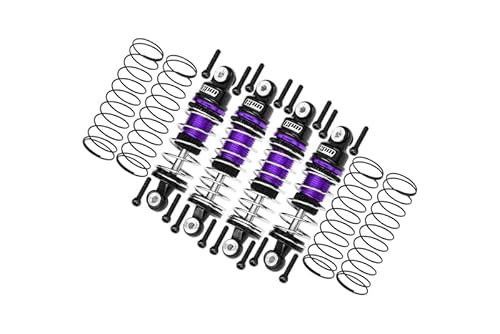 GPM Racing Aluminium 6061 Alloy Front (32mm) & Rear (36mm) Shock Set for LOSI 1/24 Micro-B 2WD Buggy RTR-LOS00007 Upgrade Parts - Purple von GPM Racing