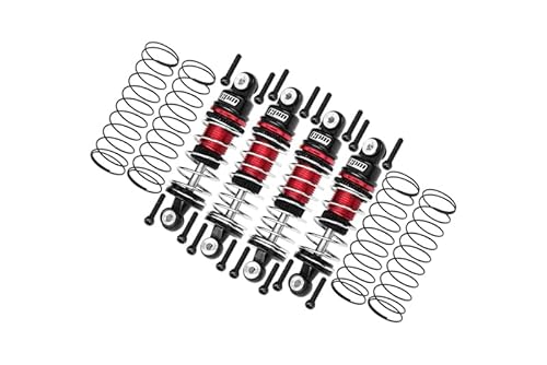 GPM Racing Aluminium 6061 Alloy Front (32mm) & Rear (36mm) Shock Set for LOSI 1/24 Micro-B 2WD Buggy RTR-LOS00007 Upgrade Parts - Red von GPM Racing