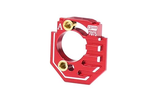 GPM Racing Aluminium 7075 Adjustable Motor Heatsink Mount for Arrma 1/18 Granite GROM MEGA 380 Brushed 4X4 Monster Truck ARA2102 Upgrade Parts - Red von GPM Racing