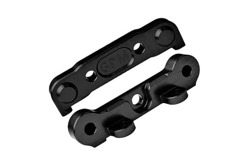 GPM Racing Aluminium 7075 Alloy Front Hinge Pin Brace Set for Tekno 1/10 MT410 2.0 4X4 Pro Monster Truck-TKR9501 / SCT410 2.0 4X4 Short Course Truck Kit-TKR9500 Upgrades - Black von GPM Racing