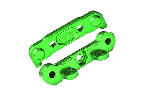 GPM Racing Aluminium 7075 Alloy Front Hinge Pin Brace Set for Tekno 1/10 MT410 2.0 4X4 Pro Monster Truck-TKR9501 / SCT410 2.0 4X4 Short Course Truck Kit-TKR9500 Upgrades - Green von GPM Racing