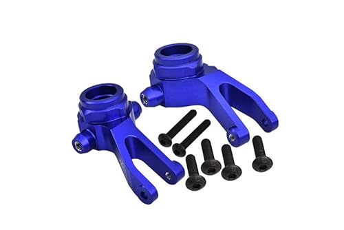 GPM Racing Aluminium 7075 Alloy Front Steering Block Knuckle Arms for Arrma 1:10 Granite/Big Rock/SENTON/VORTEKS / 1:8 Typhon Aluminium Upgrade Parts - Blue von GPM Racing