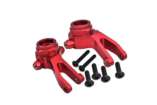 GPM Racing Aluminium 7075 Alloy Front Steering Block Knuckle Arms for Arrma 1:10 Granite/Big Rock/SENTON/VORTEKS / 1:8 Typhon Aluminium Upgrade Parts - Red von GPM Racing