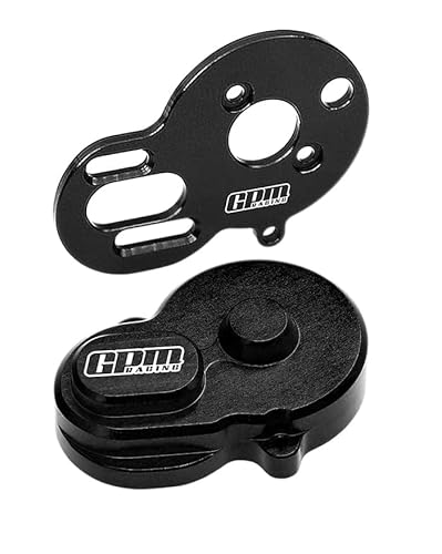 GPM Racing Aluminium 7075 Alloy Motor Plate & Rear Main Gear Cover for LOSI 1/24 Micro-B 2WD Buggy RTR-LOS00007 Upgrade Parts - Black von GPM Racing