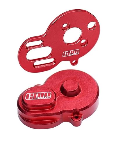 GPM Racing Aluminium 7075 Alloy Motor Plate & Rear Main Gear Cover for LOSI 1/24 Micro-B 2WD Buggy RTR-LOS00007 Upgrade Parts - Red von GPM Racing