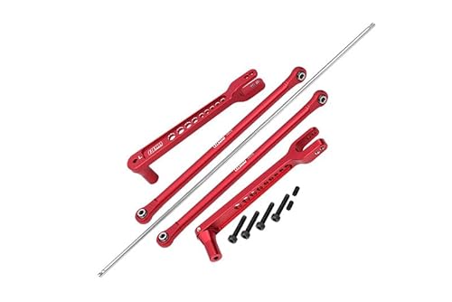 GPM Racing Aluminium 7075 Alloy Rear Anti Swing Rod & Stabilizer Bar for LOSI 1/6 8IGHT-X Super Lasernut 4WD Brushless Buggy LOS04019 Upgrades - Red von GPM Racing