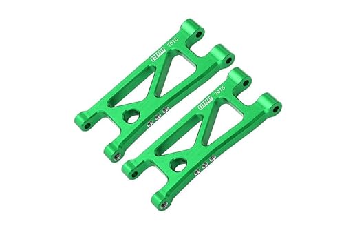 GPM Racing Aluminium 7075 Alloy Rear Lower Suspension Arms for Arrma 1/14 Mojave GROM MEGA 380 Brushed 4X4 SMALL Scale Desert Truck RTR-ARA2104 Upgrades - Green von GPM Racing