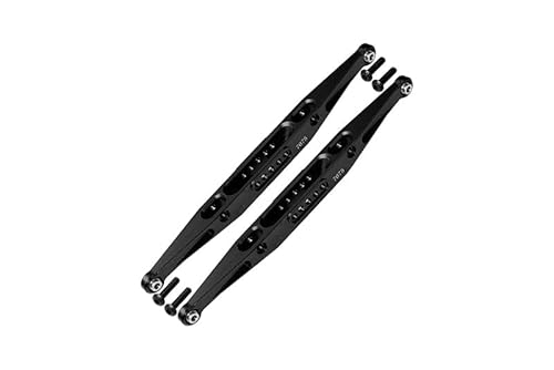 GPM Racing Aluminium 7075 Alloy Rear Lower Trailing Arms for LOSI 1:10 Baja Rey/Rock Rey/Hammer Rey U4 / Baja Rey 2.0 4x4 Upgrades - Black von GPM Racing