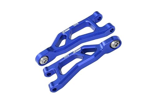 GPM Racing Aluminium 7075 Alloy Rear Upper Suspension Arms for Arrma 1/14 Mojave GROM MEGA 380 Brushed 4X4 SMALL Scale Desert Truck RTR-ARA2104 Upgrades - Blue von GPM Racing