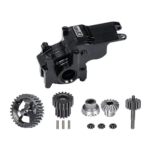 GPM Racing Aluminium 7075 Alloy Transmission Case + 40Cr Steel Transmission Gear Set for LOSI 1/24 Micro-B 2WD Buggy RTR-LOS00007 Upgrades - Black von GPM Racing