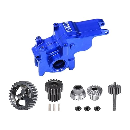 GPM Racing Aluminium 7075 Alloy Transmission Case + 40Cr Steel Transmission Gear Set for LOSI 1/24 Micro-B 2WD Buggy RTR-LOS00007 Upgrades - Blue von GPM Racing