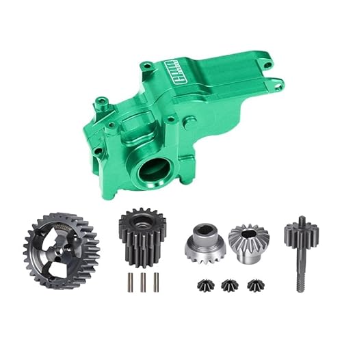 GPM Racing Aluminium 7075 Alloy Transmission Case + 40Cr Steel Transmission Gear Set for LOSI 1/24 Micro-B 2WD Buggy RTR-LOS00007 Upgrades - Green von GPM Racing