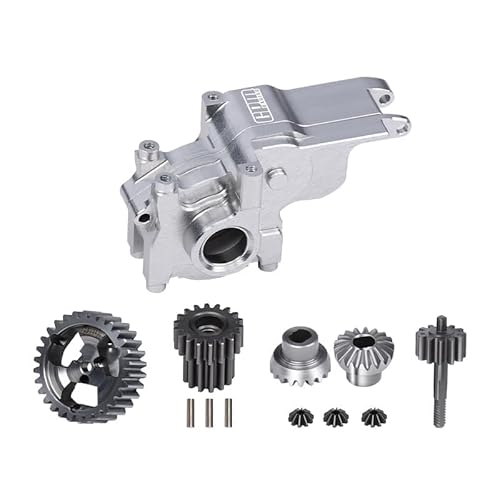 GPM Racing Aluminium 7075 Alloy Transmission Case + 40Cr Steel Transmission Gear Set for LOSI 1/24 Micro-B 2WD Buggy RTR-LOS00007 Upgrades - Silver von GPM Racing