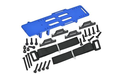 GPM Racing Aluminium 7075 Large Capacity Battery Compartment with ESC and Receiving Bracket for Losi 1/18 Mini LMT 4X4 Brushed Monster Truck RTR-LOS01026 Upgrades - Blue von GPM Racing