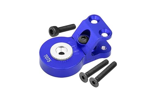 GPM Racing Aluminium 7075 Servo Saver Steering 23T with Built-In Spring for Arrma 1/10 Gorgon 4X2 Mega 550 Brushed Monster Truck-ARA3230 Upgrade Parts - Blue von GPM Racing