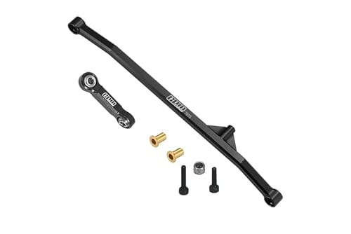 GPM Racing Aluminium 7075 Steering Tie Rod & Drag Link for Losi 1/18 Mini LMT 4X4 Brushed Monster Truck RTR-LOS01026 Upgrade Parts - Black von GPM Racing