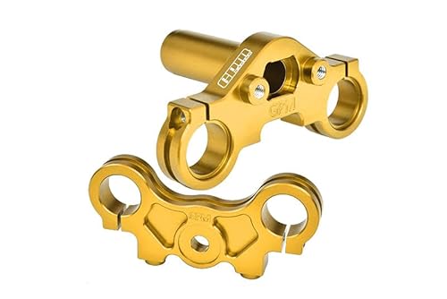 GPM Racing Aluminium 7075 Triple Clamp Set for LOSI 1:4 Promoto-MX Motorcycle Dirt Bike RTR LOS06000 LOS06002 Upgrades - Gold von GPM Racing