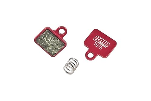 GPM Racing Aluminium 7075 and Inlaid Friction Material Front Brake Pad for LOSI 1:4 Promoto-MX Motorcycle Dirt Bike RTR FXR LOS06000 LOS06002 Upgrade Parts - Red von GPM Racing