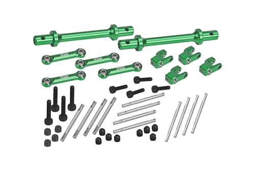 GPM Racing Aluminium Front & Rear Sway Bar for Losi 1/18 4WD Mini-LMT Monster Truck LOS01026 Upgrade Parts - Green von GPM Racing