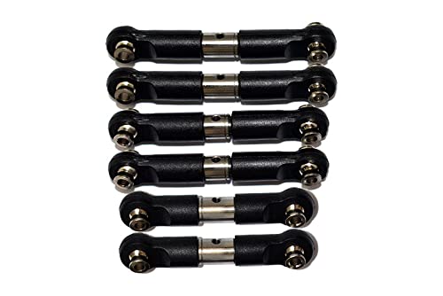 GPM Racing Arrma 1/8 Vendetta 4X4 3S BLX Speed Bash Racer Tuning Teile Stainless Steel Adjustable Tie Rods - 6Pc Set von GPM Racing