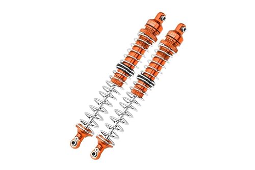 GPM Racing Axial 1/10 RBX10 Ryft 4WD Rock Bouncer AXI03005 Tuning Teile Aluminium Rear Spring Dampers (145mm) - 2Pc Set Orange von GPM Racing