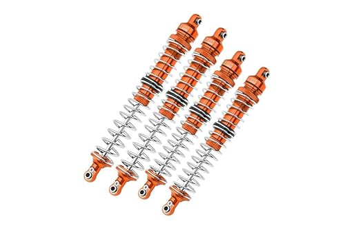 GPM Racing Axial 1/10 RBX10 Ryft 4WD Rock Bouncer Aluminium Tuning Teile Combo Set C (Front + Rear Spring Dampers) - Orange von GPM Racing