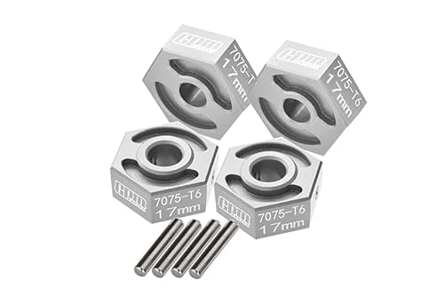 GPM for Losi 1/8 LMT 4WD Solid Axle Monster Truck Tuning Teile Aluminium 7075-T6 Hex Adapter (17mmx8mm) - Silver von GPM Racing