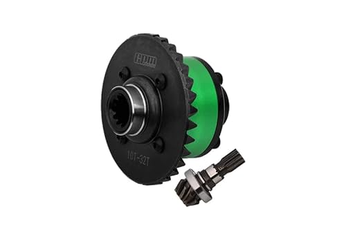 Medium Carbon Steel + Aluminium Alloy Front Complete Differential for Traxxas 1:5 X Maxx 6S 8S / XRT 8S / X Maxx Ultimate 8S / XRT Ultimate 8S Monster Truck Upgrades - Green von GPM Racing