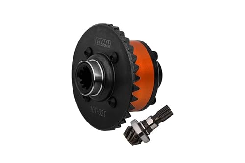 Medium Carbon Steel + Aluminium Alloy Front Complete Differential for Traxxas 1:5 X Maxx 6S 8S / XRT 8S / X Maxx Ultimate 8S / XRT Ultimate 8S Monster Truck Upgrades - Orange von GPM Racing