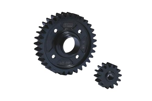 Medium Carbon Steel Center Diff Output Gear 33T and Input Gear 14T for Traxxas 1:5 X MAXX 8S-77086-4 / XRT 8S-78086-4 / XRT Ultimate 8S-78097-4 / X MAXX Ultimate 8S-77097-4 Upgrades - Black von GPM Racing