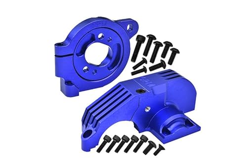 Redesigned Aluminium 7075 Alloy Adjustable Motor Mounts & Main Gear Cover for Traxxas 1/8 4WD Maxx Slash 6S-102076-4/1:10 4WD Maxx-89076-4/1:10 Maxx with WideMAXX-89086-4 Monster Truck - Blue von GPM Racing